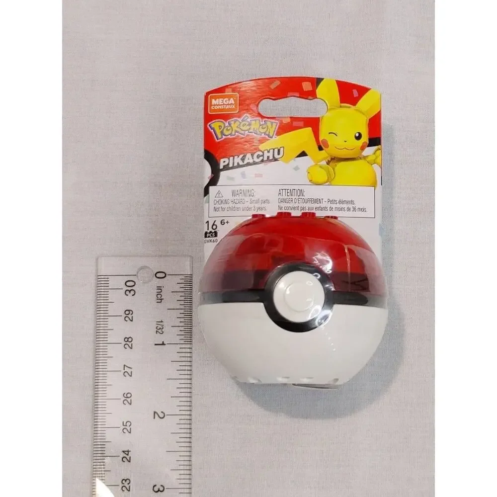 Mega Construx Pokemon Evergreen Poke Ball Pikachu Translucent Sealed Kid Toy NEW